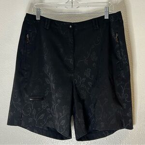 Jamie Sadock Black Floral Women's Shorts Size 14